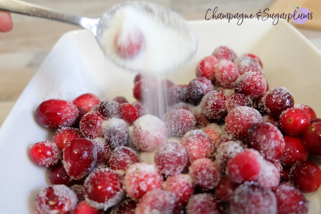 Easy Sugared Cranberries by Champagne and Sugarplums