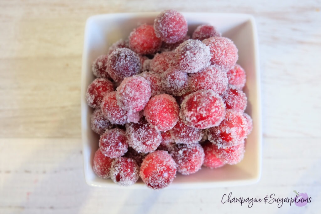 Easy Sugared Cranberries by Champagne and Sugarplums