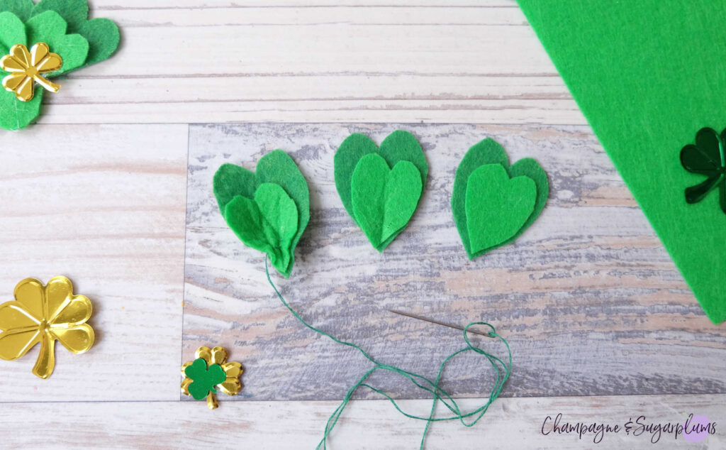 How to Make a Simple Felt Shamrock by Champagne and Sugarplums