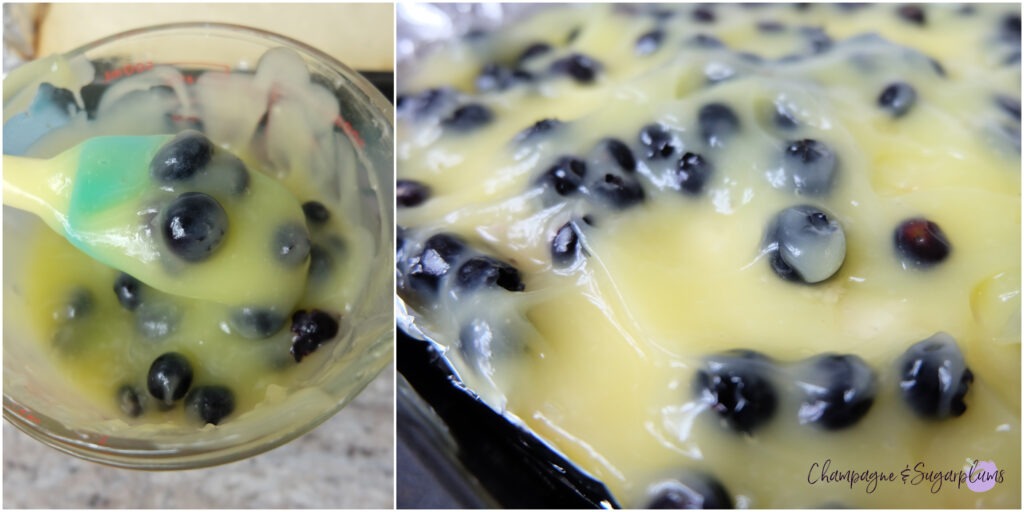 Blueberry Lemon bar topping