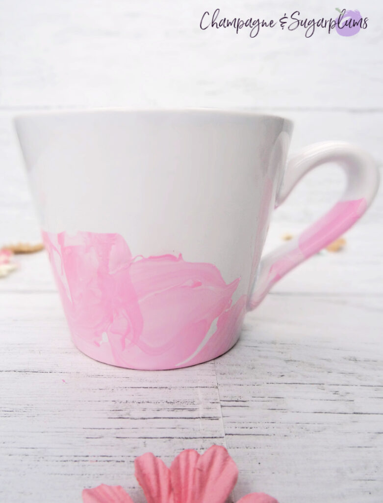 Nail Polish Marble Mugs on a white background by Champagne and Sugarplums