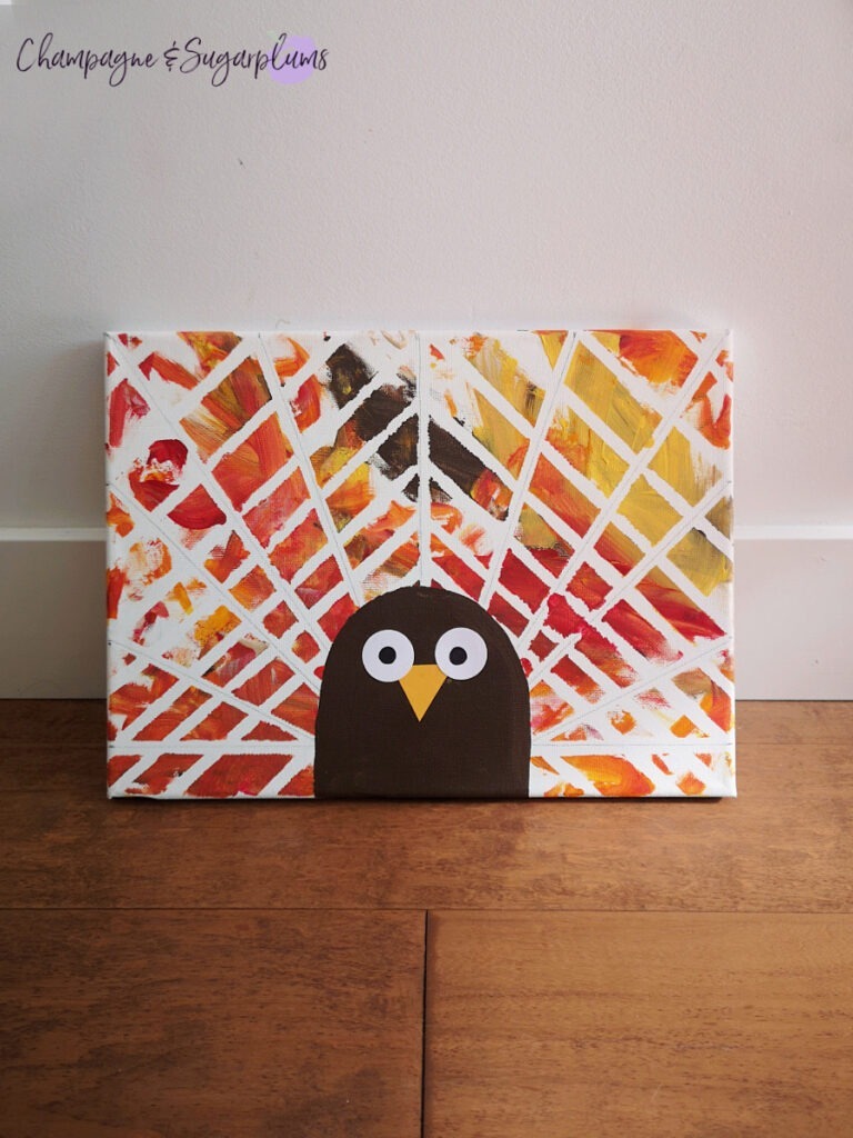 Toddler Turkey Art canvas by Champagne and Sugarplums