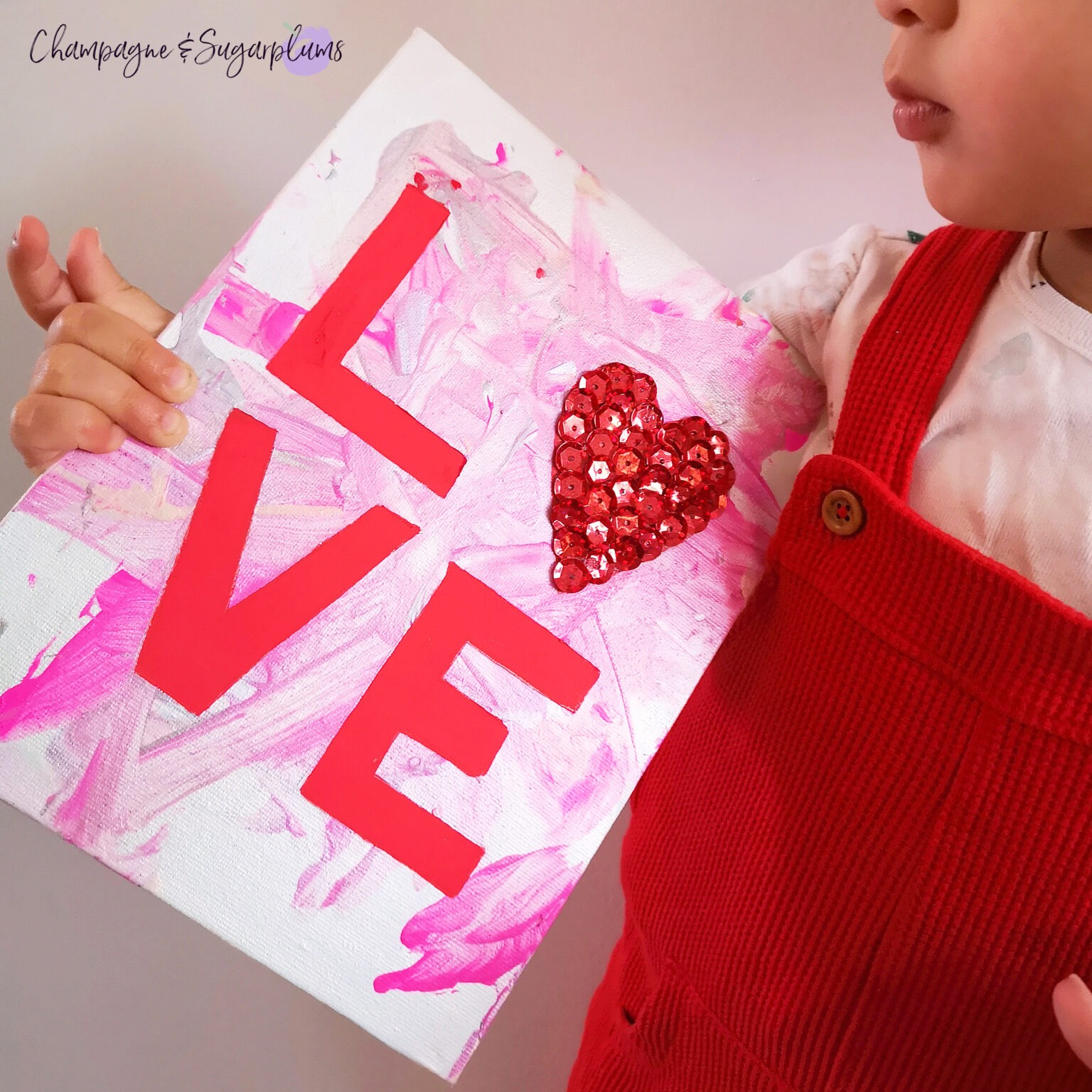 Valentine's Kids Craft with Free Template - Champagne and Sugarplums