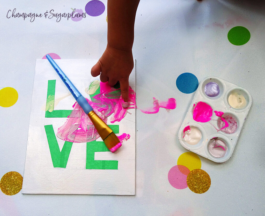 Love Art Kids Craft with Free Template by Champagne and Sugarplums