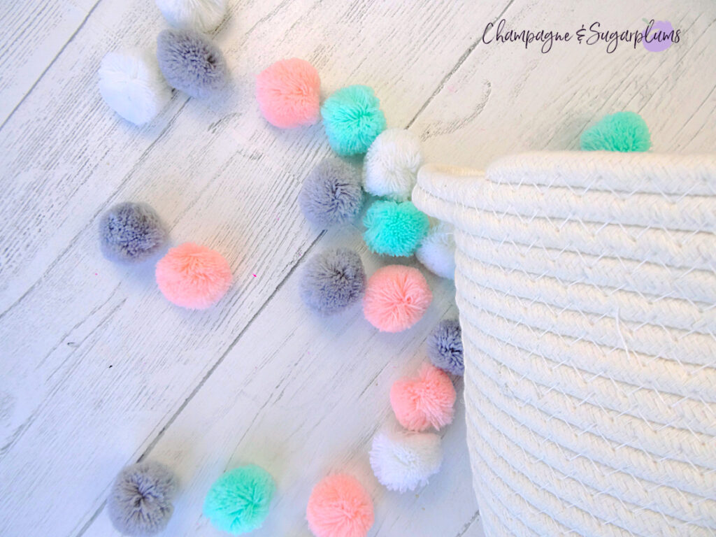 One Step Pom-Pom Easter Basket by Champagne & Sugarplums