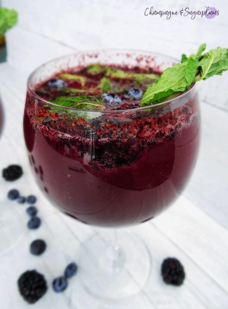 Blueberry Slush Mocktail by Champagne & Sugarplums