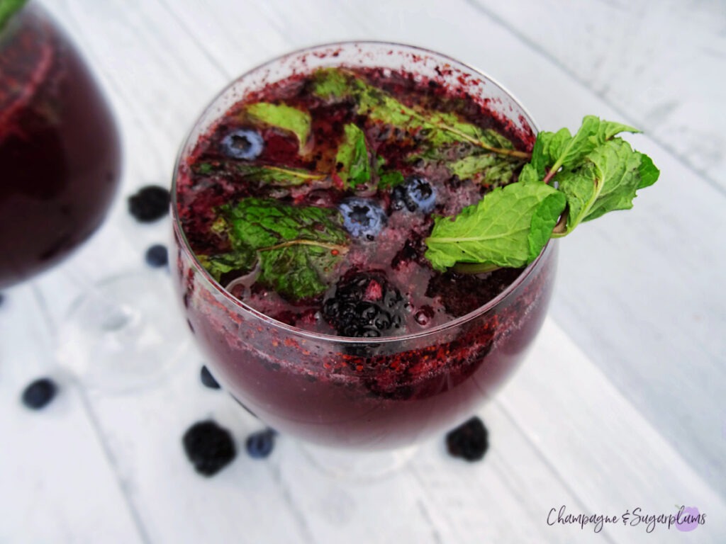 Blueberry Slush Mocktail by Champagne & Sugarplums