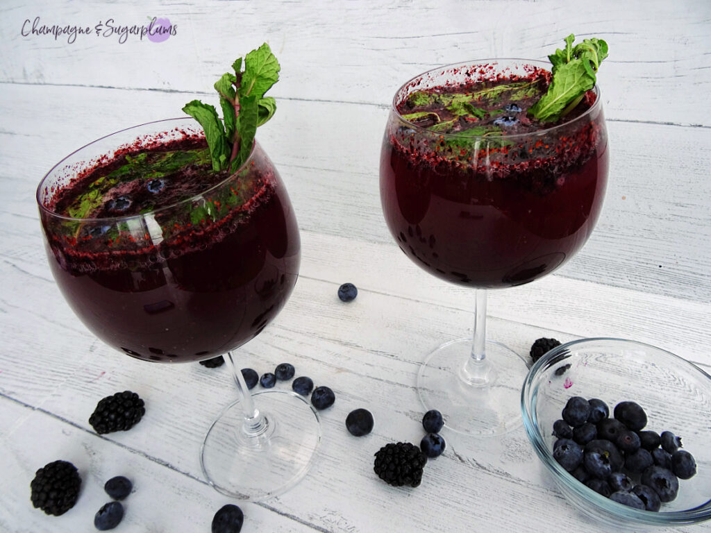 Blueberry Slush Mocktail by Champagne & Sugarplums