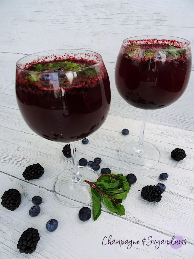 Blueberry Slush Mocktail by Champagne & Sugarplums