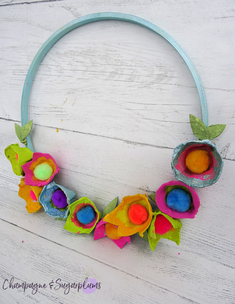 Egg Carton Wreath by Champagne & Sugarplums