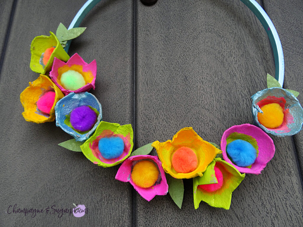 Egg Carton Wreath by Champagne & Sugarplums