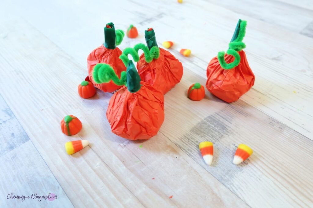 Tissue Paper Pumpkin by Champagne & Sugarplums