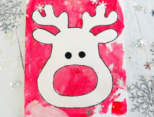 Reindeer Toddler Painting Champagne & Sugarplums